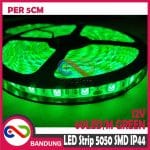 LAMPU LED STRIP LIGHT MATA BESAR 5050 SMD IP44 OUTDOOR 5 CM HIJAU