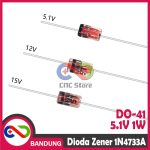 DIODA ZENER 1N4733A 1W VOLTAGE REGULATOR TUBE 5.1V DO-41 - Image 3