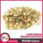 SPACER PCB METAL LOGAM 6x3MM COOPER SPACER KUNINGAN HEXAGON JP3 M3 PLUS NUT - Image 4