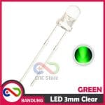 10PCS LED 3MM F3 SUPER BRIGHT GREEN HIJAU CLEAR - Image 2