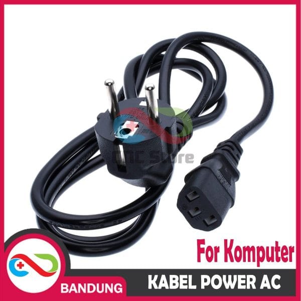 KABEL POWER AC KOMPUTER TIGA LUBANG 1.5 METER