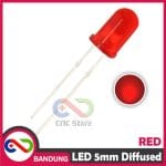 10PCS LED 5MM SUPER BRIGHT RED MERAH DIFFUSED - Image 2