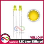 10PCS LED 3MM F3 SUPER BRIGHT YELLOW KUNING DIFFUSED - Image 2