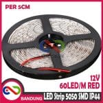 LAMPU LED STRIP LIGHT MATA BESAR 5050 SMD IP44 OUTDOOR 5 CM MERAH - Image 2