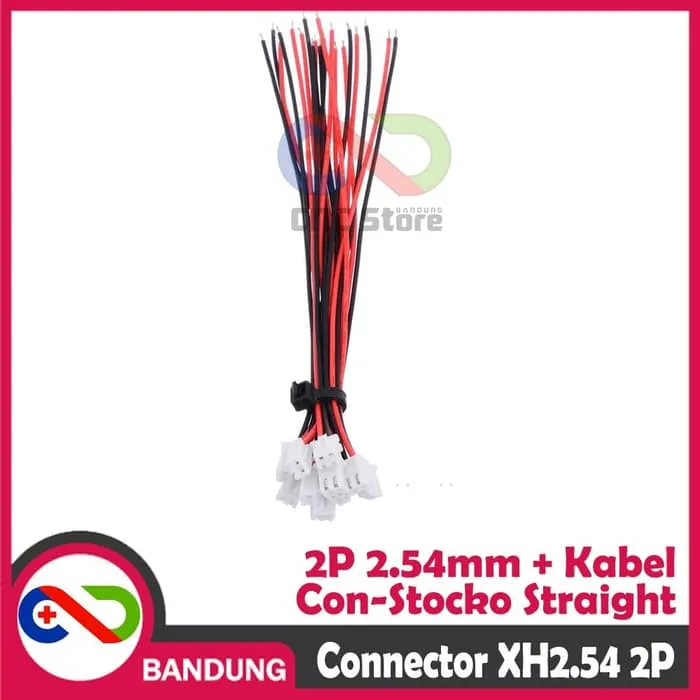 XH2.54 2P 20CM CABLE JST CONNECTOR 2 PIN HEADER SOCKET XH PAIR KONEKTOR - Gambar 4