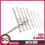 5PCS MATA BOR BESI HSS 0.8MM