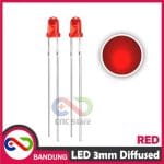 10PCS LED 3MM F3 SUPER BRIGHT RED MERAH DIFFUSED - Image 2