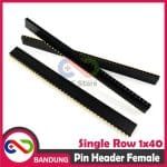 PIN HEADER FEMALE STRIP SINGLE ROW 1X40 2.54MM BLACK HITAM - Image 4