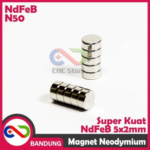 MAGNET NEODYMIUM NDFEB BULAT PERMANEN 5X2MM