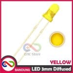 10PCS LED 3MM F3 SUPER BRIGHT YELLOW KUNING DIFFUSED - Image 3