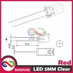 10PCS LED F5 5MM SUPER BRIGHT RED MERAH CLEAR - Image 5