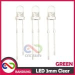 10PCS LED 3MM F3 SUPER BRIGHT GREEN HIJAU CLEAR - Image 4
