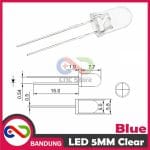 10PCS LED F5 5MM SUPER BRIGHT BLUE BIRU CLEAR - Image 5