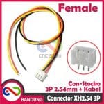 XH2.54 3P 20CM CABLE JST CONNECTOR 3 PIN HEADER SOCKET XH PAIR KONEKTOR
