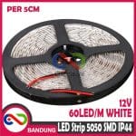 LAMPU LED STRIP LIGHT MATA BESAR 5050 SMD IP44 OUTDOOR 5 CM PUTIH - Image 2