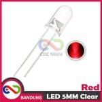 10PCS LED F5 5MM SUPER BRIGHT RED MERAH CLEAR - Image 3