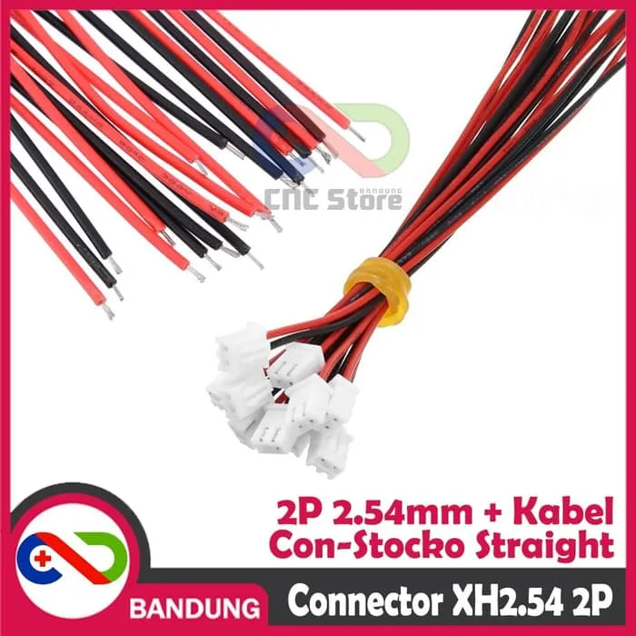 XH2.54 2P 20CM CABLE JST CONNECTOR 2 PIN HEADER SOCKET XH PAIR KONEKTOR - Gambar 3