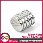 MAGNET NEODYMIUM NDFEB BULAT PERMANEN 25X2MM - Image 3
