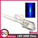 10PCS LED F5 5MM SUPER BRIGHT BLUE BIRU CLEAR - Image 2