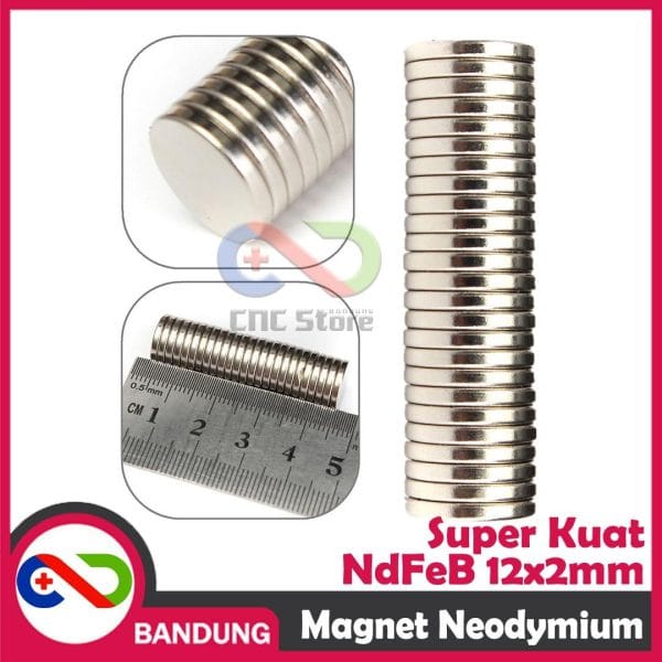 MAGNET NEODYMIUM NDFEB BULAT PERMANEN 12X2MM