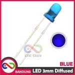 10PCS LED 3MM F3 SUPER BRIGHT BLUE BIRU DIFFUSED - Image 3