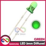 10PCS LED 3MM F3 SUPER BRIGHT GREEN HIJAU DIFFUSED - Image 3