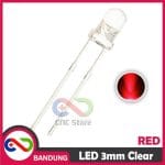 10PCS LED 3MM F3 SUPER BRIGHT RED MERAH CLEAR - Image 2