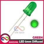 10PCS LED 5MM SUPER BRIGHT GREEN HIJAU DIFFUSED - Image 4