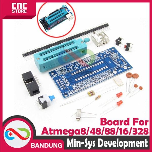 AVR ISP MINIMUM SYSTEM DEVELOPMENT BOARD FOR ATMEGA8 ATMEGA48 ATMEGA88 ATMEGA328