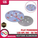 HEAT SINK ALUMINIUM PLAT PENDINGIN LED 7W - 7X 1W UNIVERSAL PCB HEATSINK DIAMETER 49MM ALUM