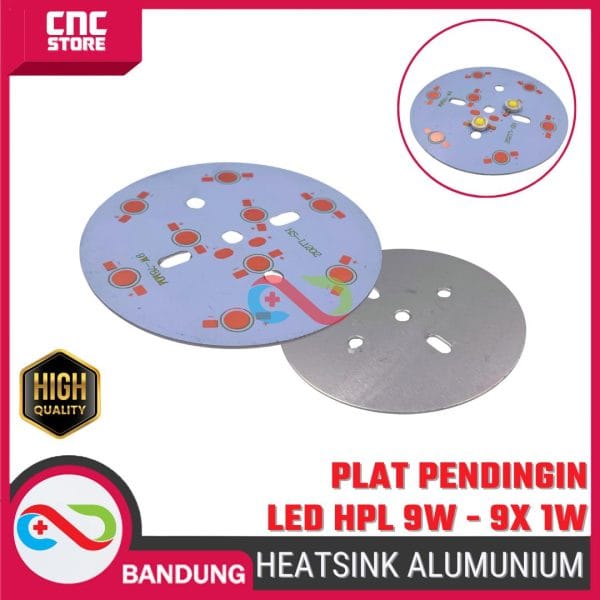 HEAT SINK ALUMINIUM PLAT PENDINGIN LED 7W - 7X 1W UNIVERSAL PCB HEATSINK DIAMETER 49MM ALUM