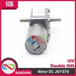 MOTOR DC GEARBOX JGY370 DOUBLE SHAFT SELF LOCKING  DC WORM HIGH TORQUE JGY 370 DOUBLE AS -90 RPM - Image 4
