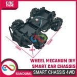 Smart Car Chassis Robot 4WD Wheel Mecanum DIY – Chassis Robot 4 Roda untuk Proyek DIY - Image 2