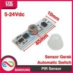 AUTOMATIC SWITCH OTOMATIS LED SENSOR GERAK PIR 5 24V PIR DELAY 20S