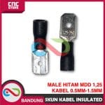SKUN KABEL INSULATED MALE DISCONNECTS MDD 1.25 KABEL 0.5MM-1.5MM - HITAM - Image 3