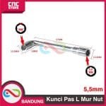 KUNCI PAS L BAUD HEXAGONAL NUT MUR M5.5 5.5MM