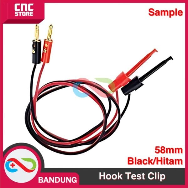 HOOK CLIP TEST 58MM KLIP PENJEPIT CONNECTOR KAIL PENGAIT IC BLACK