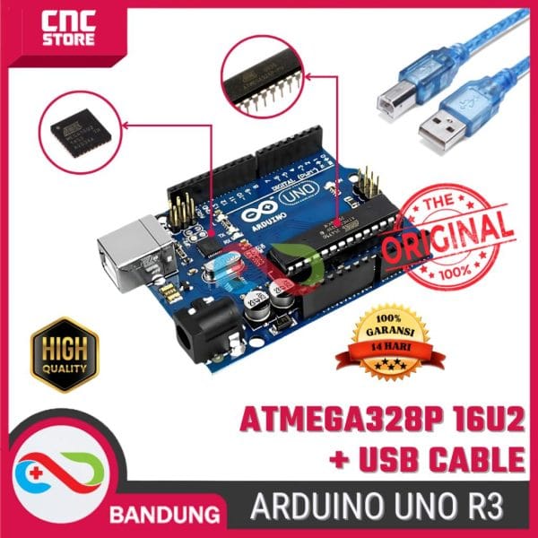 Arduino UNO R3 ATMEGA328P ATMEGA 16U2 Compatible Board + Kabel USB