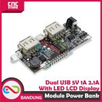 DUAL USB 5V 1A 2.1A MOBILE POWER BANK 18650 MODULE LED LCD DISPLAY - Image 2