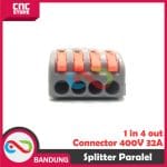 CONNECTOR KONEKTOR KABEL NV-F12/F13/F14/F15 SAMBUNGAN KABEL 1 LUBANG KE 4 - NV-F14 ORANGE - Image 3