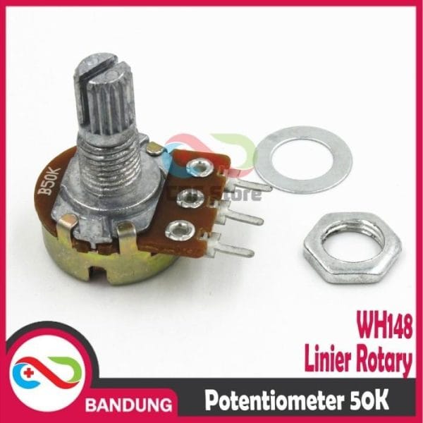 POTENSIO POTENSIOMETER 50K 50KOHM WH148 LINIER TAPER ROTARY