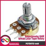 POTENSIO POTENSIOMETER 100K 100KOHM WH148 LINIER TAPER ROTARY - Image 4