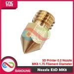 3D PRINTER MK8 1.75 MM BRASS NOZZLE DIAMETER 0.2MM