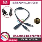 Kabel Power Jack DC Splitter 2 channel Sharing Adaptor 5v 6v 9v 12v