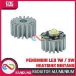 RADIATOR ALUMINIUM TINGGI 10MM PENDINGIN LED 1W / 3W TAMBAHAN UNTUK HEATSINK BENTUK BINTANG DIAMETER - Image 5