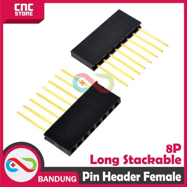 PIN HEADER FEMALE 8 8P 10MM LONG STACKABLE FOR ARDUINO UNO MEGA MINI NANO