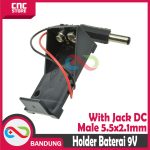 HOLDER BATERAI 9V WITH JACK DC MALE 5.5 X 2.1MM - Image 3