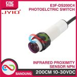 E3F-DS200C4 PHOTOELECTRIC SWITCH 200CM DC Infrared Proximity Sensor NPN E18-D200NK INDUSTRIAL - Image 2