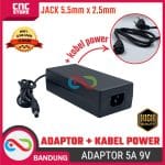 ADAPTOR 9A 5A JACK STANDAR + KABEL POWER SWITCHING ADAPTER  5A 9V