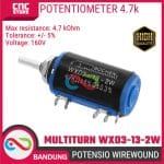 Potentiometer Wirewound 4.7K Presisi Multiturn WXD3-13-2W 2W – Resistor Adjustable